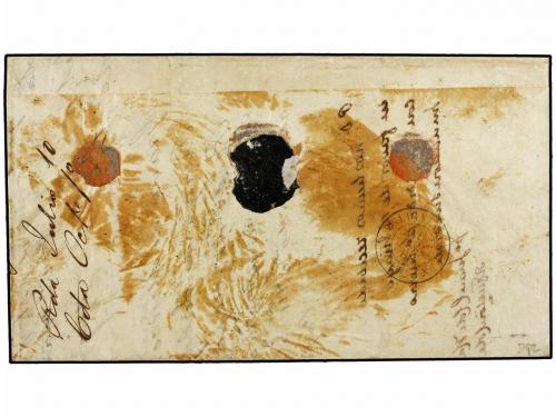 ✉ GRAN BRETAÑA. 1868. Cover to VERACRUZ endorsed "per French