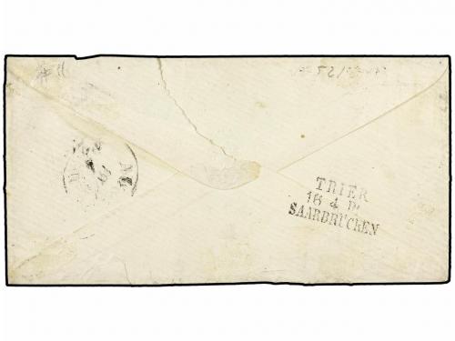 ✉ LUXEMBURGO. Yv. 10. (1860 CA.). LUXEMBURGO a LEFSNIAN (Ale