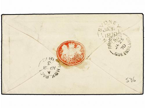 ✉ QUEENSLAND. 1870. Cover from BRISBANE (Ja 25) via Sydney (