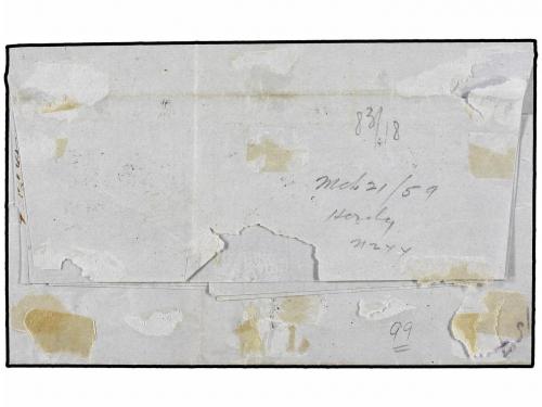 ✉ MEXICO. Sc. 4b. 1859. ZACATECAS a FRESNILLO. 4 reales rojo