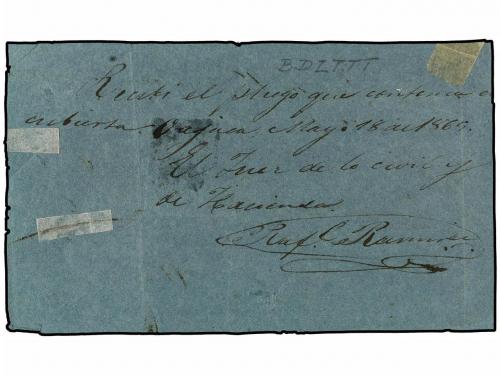 ✉ MEXICO. Sc. 25a. 1865. ZACATECAS a OAXACA. FRONTAL de cart