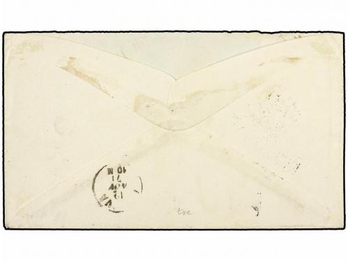 ✉ MEXICO. Sc. 59. 1871 (Oct. 13). Cover from VERACRUZ to GEN