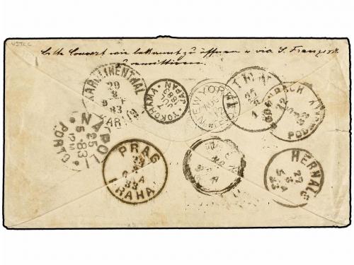 ✉ AUSTRIA. Sc. 34, 36, 37. 1883 (May 21). The outstanding an