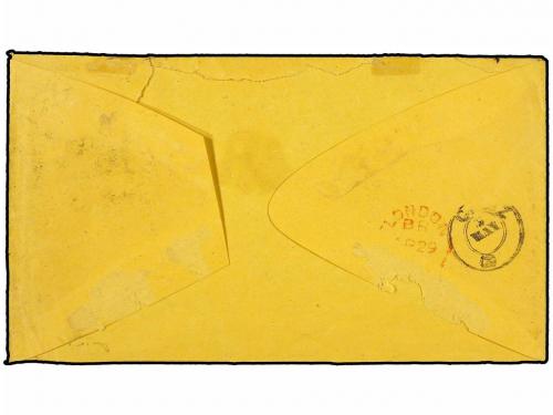 ✉ MEXICO. 1872. MÉXICO a CÁDIZ (España). 25 cts. azul "percé