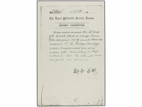 ✉ MEXICO. Sc. 35. 1867. SOBRECARGADOS "MEXICO" EN CARÁCTERES
