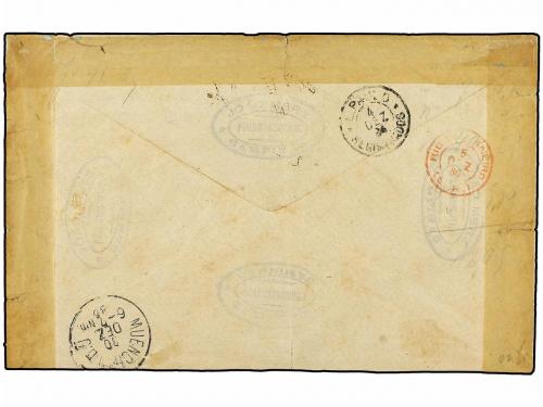 ✉ BRASIL. 1886 (4 Dic.). CAMPINAS a ALEMANIA. 10 reis, 20 re