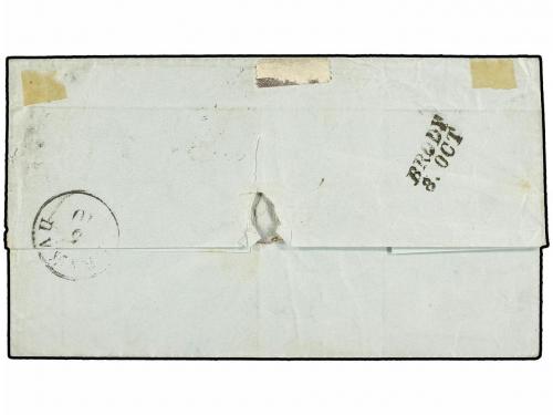 ✉ ITALIA ANTIGUOS ESTADOS: CERDEÑA. 1851. GENOVA a ODESSA (R