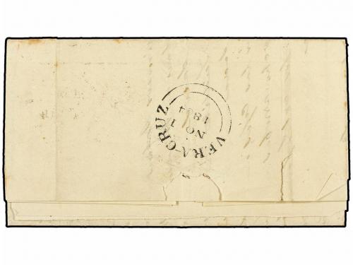 ✉ MEXICO. 1864. VERACRUZ a NEW YORK vía el Correo Británico.