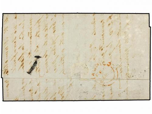 ✉ MEXICO. 1854. TAMPICO a VERACRUZ. Circulada por el Correo 