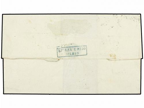 ✉ ESPAÑA. Ed. 12. 1852. BILBAO a MADRID. 6 cuartos rojo, mat