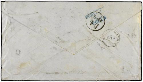 ✉ ESPAÑA. Ed. 100 (9), 89. 1869. JEREZ a ALEMANIA. 12 cuarto