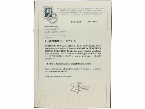 ¿ LUXEMBURGO. 1866 (Dec. 25). Christmas Day cover to PARIS f