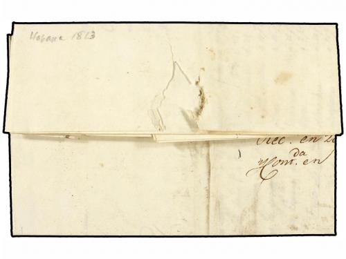 ✉ CUBA. 1813 (10 Abril). HABANA a VERACRUZ. Marca ISLAS DE B