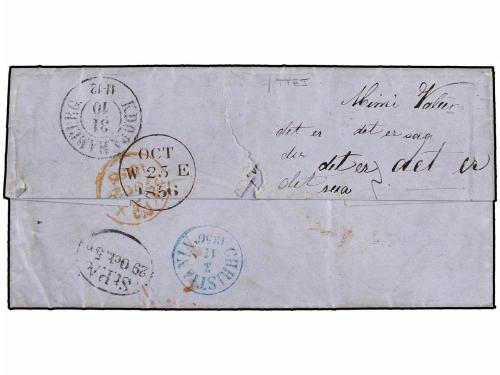 ✉ GRAN BRETAÑA. 1856. Double weight and fully paid letter fr