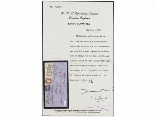 ✉ GRAN BRETAÑA. 1856. Double weight and fully paid letter fr