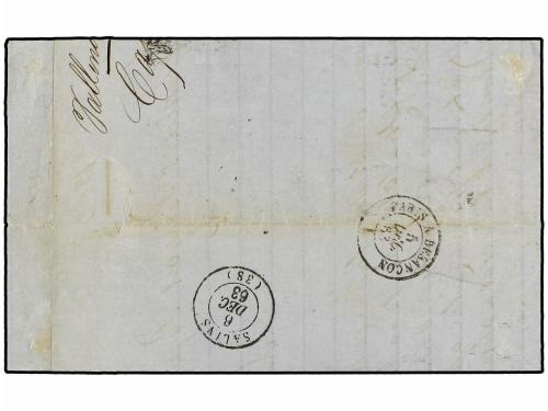 ¿ ALEMANIA ANTIGUOS ESTADOS: PRUSIA. 1863. Cover to FRANCE,