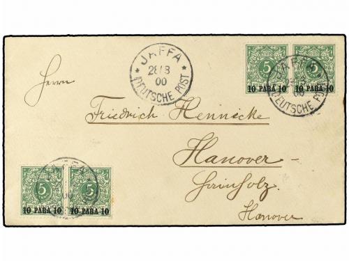 ✉ LEVANTE: CORREO ALEMAN. 1900. Envelope to HANNOVER franked