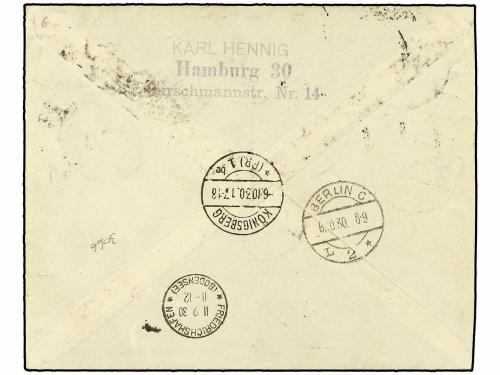 ✉ ZEPPELIN. 1930. RUSSIA. Moscow Flight. Multi-franked (10 v