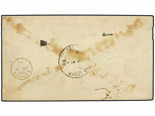 ✉ PALESTINA. 1883. Cover to the United States, sent totally 