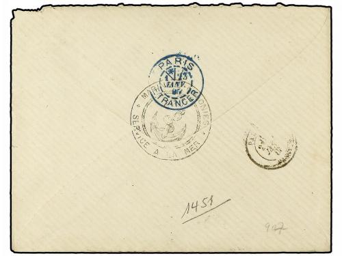 ✉ ANTILLAS DANESAS. 1885. SOBRE con Franquicia al dorso Serv