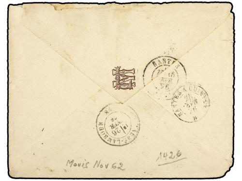✉ MARTINICA. 1876. FORT DE FRANCE a FRANCIA. Circulada con s