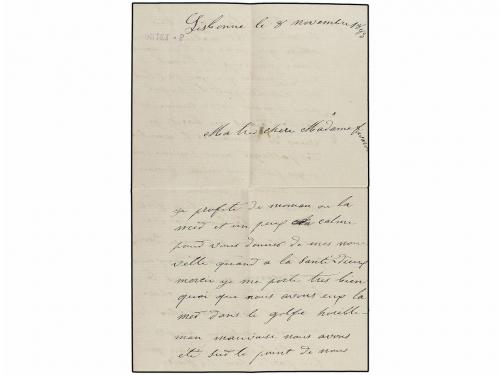 ✉ PORTUGAL. 1883. LISBOA a FRANCIA. Circulada con sello fran