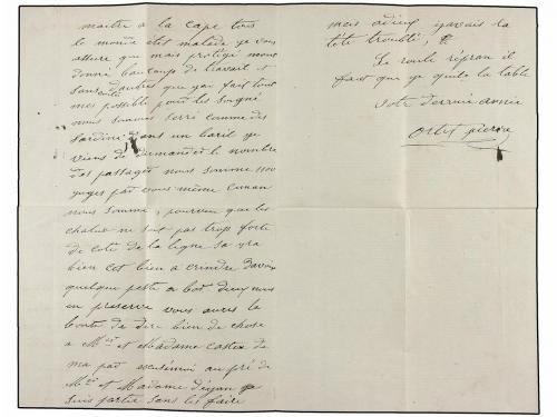 ✉ PORTUGAL. 1883. LISBOA a FRANCIA. Circulada con sello fran