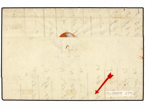 ✉ ITALIA. 1865. GENOVA a NICE. 40 cts. rosa, mat. francés ci