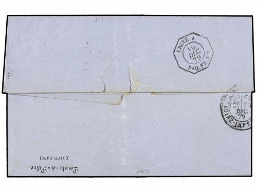 ✉ GUADALUPE. 1879. Envelope to France bearing French General