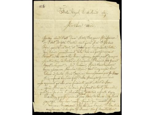 ✉ MARTINICA. 1847. Envelope to FRANCE written from Fort Roya
