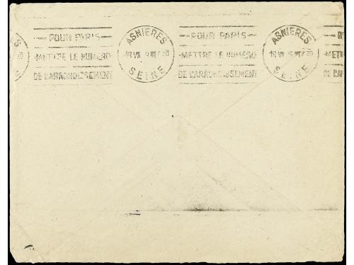 ✉ NUEVAS HEBRIDAS. 1929. Envelope to France bearing 5d (50 c