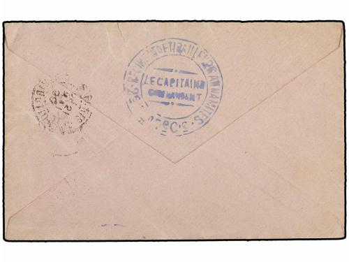✉ TAILANDIA. 1899. Military mail envelope to PARIS endorsed 