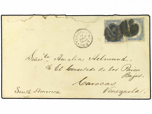 ✉ JAPON. 1889. Destination mail envelope to CARACAS (Venezue