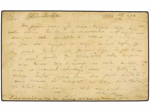 ✉ ESTADOS UNIDOS. 1892. Postal stationary card, 1 cent. blac