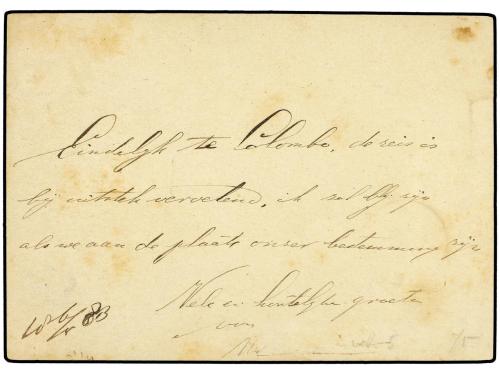✉ CEILAN. 1883. Postal stationary card 8 cents brown cancell