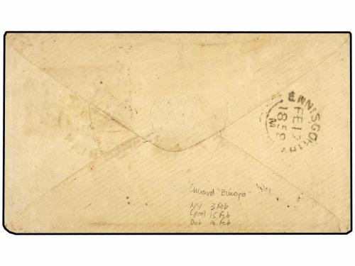 ✉ ESTADOS UNIDOS. 1858. Envelope to IRELAND bearing 12 cents