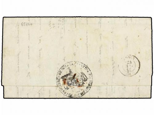 ✉ GUADALUPE. 1841. Pre-stamp envelope to FRANCE cancelled by