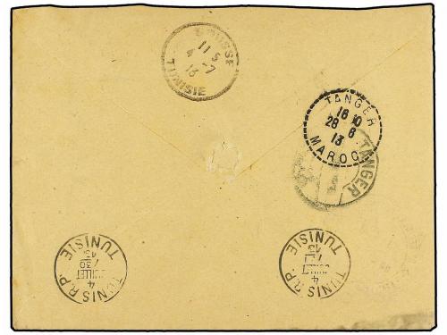 ✉ MARRUECOS FRANCES. 1913. Military mail envelope to French 