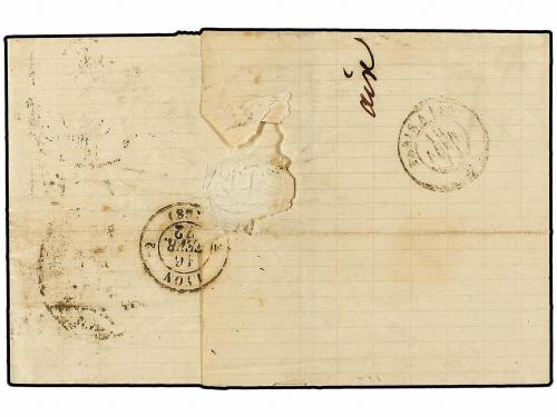 ✉ ALEMANIA. 1872. Envelope to France bearing small eagle 1/2