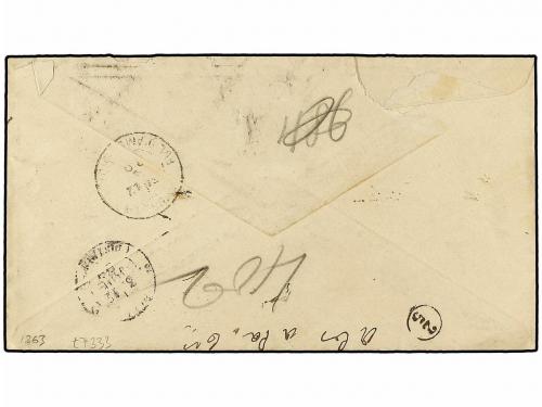 ✉ ALEMANIA. 1889. Registered envelope to France bearing 5 pf