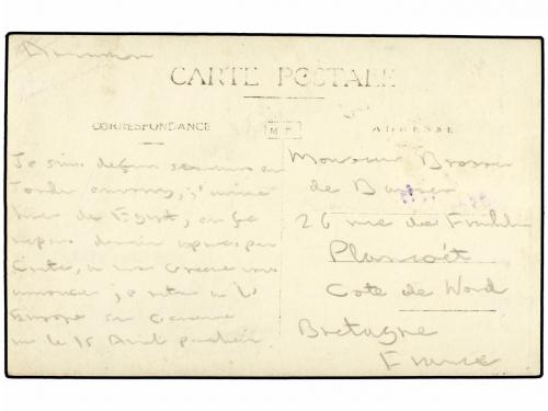 ✉ JORDANIA. 1925. Picture postcard to France bearing Palesti