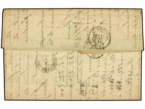 ✉ NORUEGA. 1869. Envelope to France bearing 4 skill blue (Fa