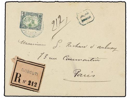 ¿ COSTA DE LOS SOMALIES. 1904. Registered envelope to France
