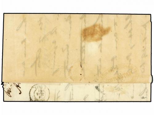 ✉ GIBRALTAR. 1861 (March 6). Mixed franking. Entire letter f