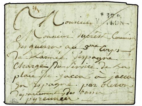 ✉ ESPAÑA: PREFILATELIA. 1809 (29 Sept.). JACA (Huesca). Cart