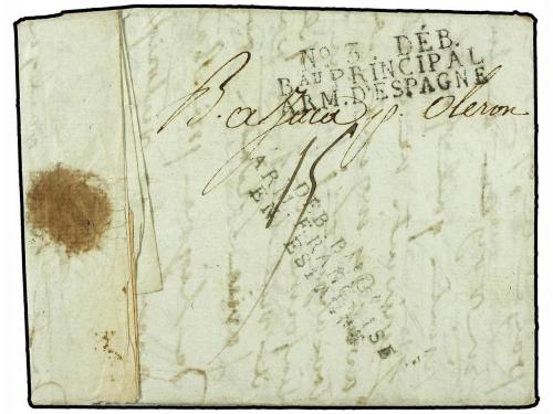 ✉ ESPAÑA: PREFILATELIA. 1809 (29 Sept.). JACA (Huesca). Cart