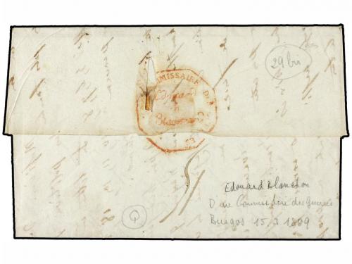 ✉ ESPAÑA. 1809 (15-Marzo). BURGOS a AVIGNON. Marcas PP Nº 24