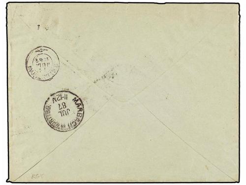 ✉ COSTA DE ORO. 1887 (June). Woerman Line cover to Reilstein