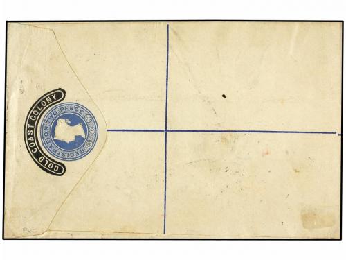 ✉ COSTA DE ORO. 1889 (May 23). 2d. postal stationery registe