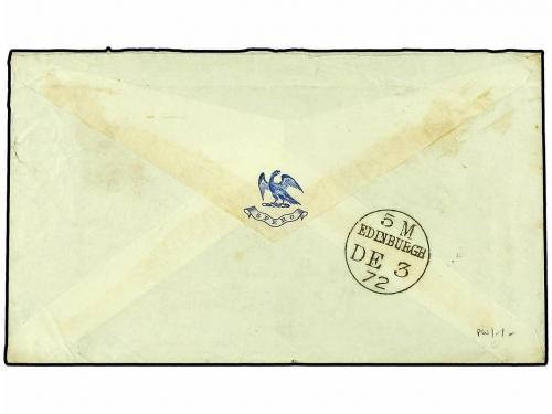 ✉ COSTA DE ORO. 1872 (Nov 10). Envelope, crested &#39;Spero&#39; on 